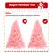 Costway 7.5ft. Unlit Pink Full Fir Artificial Christmas Tree